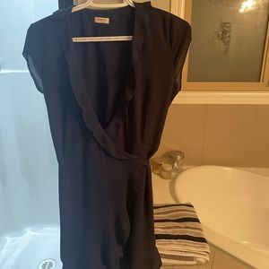 Sunday best navy wrap dress